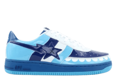 A Bathing Ape Bape Sta Low KAWS Chompers Blue White